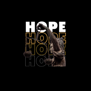 Hope – black cotton unisex t-shirt