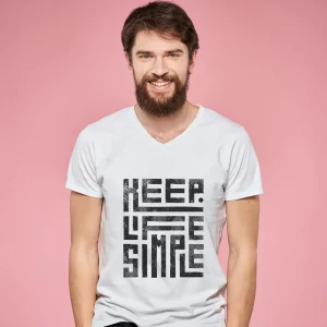 Keep it simple – white unisex cotton T-shirt