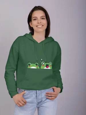 Green Frogs hoodie for Women